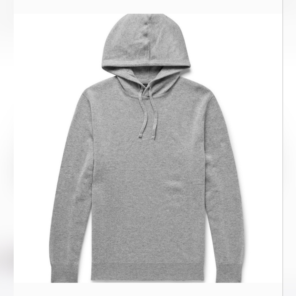 J. Crew Cashmere Hoodie, Men’s Size Medium Heather Grey